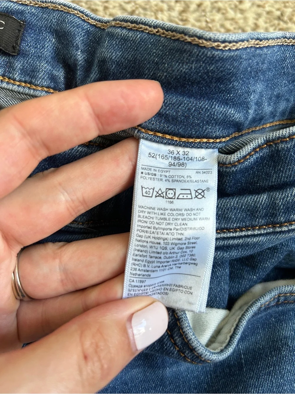 Banana Republic Tapered Fit Jeans Stretch Comfy Casual 36 X 32 Fall Denim